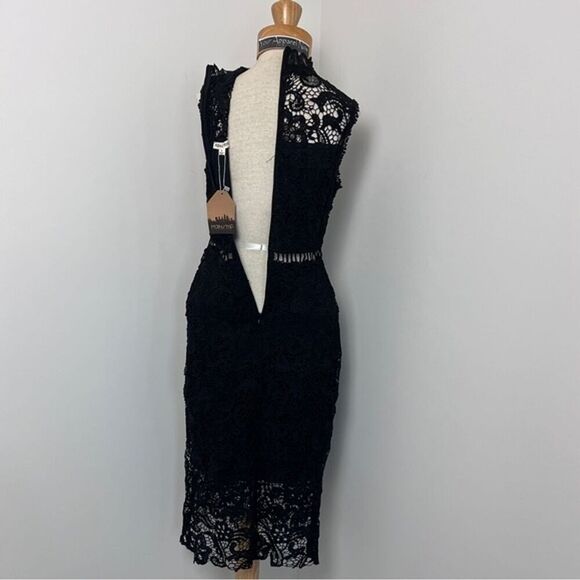 MAINSTRIP NWT Black Sleeveless Lace Midi Dress size Small (377) - Picture 6 of 10